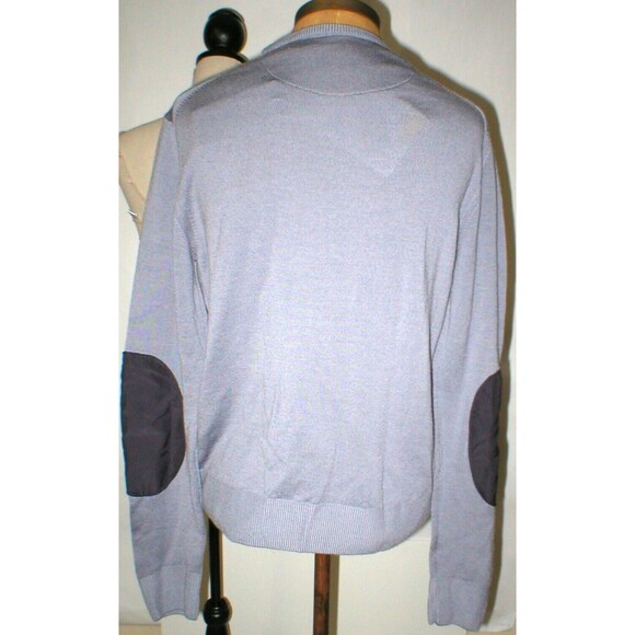 NWT Womens M Designer Sweater Lo not Equal Wool Purple Italy New Elbow Patches - Picture 2 of 11